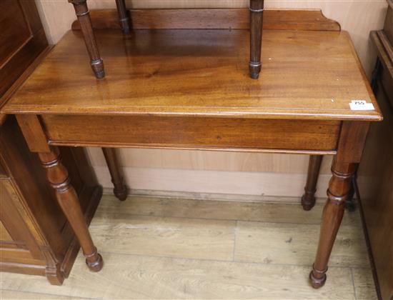 A late mahogany hall table, W.88cm